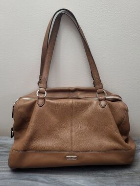 Coach Park Soft Pebble Leather Katheryn Satchel Tan